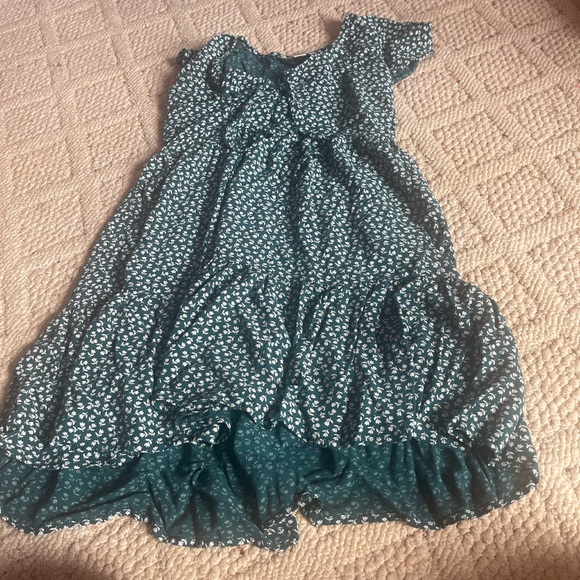 Green American eagle green short sundress with a flower pattern - Picture 3 of 4